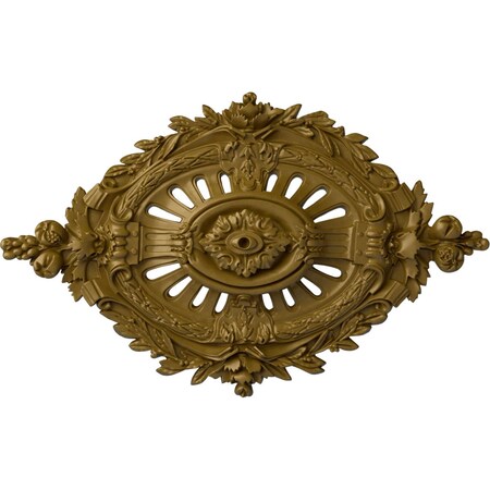 Ekena Millwork Antonio Ceiling Medallion, Hand-Painted Gold, 35 7/8"W x 22 1/2"H x 4 3/8"P CM35X22ANGLS